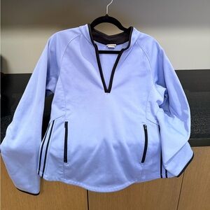 Aspire Periwinkle Blue Athletic Pull-over 3/4 Zip Top Size Small